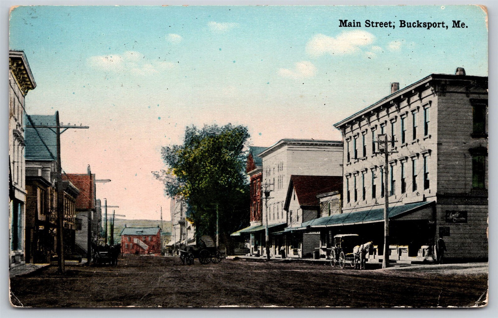 Postcard Main Street, Bucksport, Maine 1910's C40 eBay