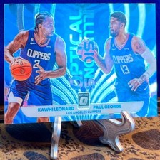 2022-2023 Donruss Optic Optical Illusions Kawhi Leonard Paul George #4 MINT