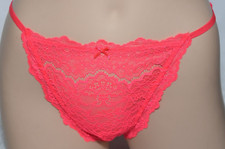 NWT Victoria's Secret Dream Angels Lace String Bikini Bright pink M medium