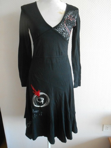 Robe Déstructurée Desigual Taille L (40), Multicolore, En Coton, Asymétrique - Occasion En Très Bon état