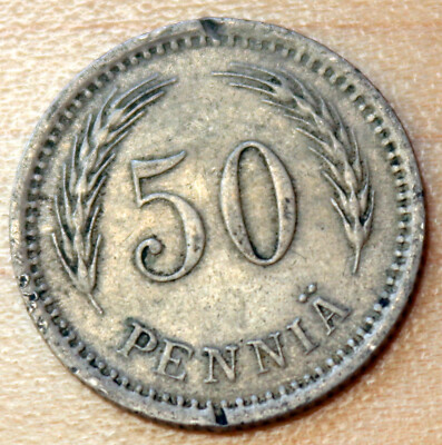 1921 Finland 50 Pennia Birmingham Mint