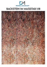 Backsteinwand Mauer Decal Diorama Modellbau 1...