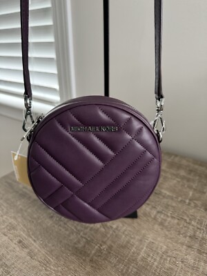 NWT Michael Kors Damson Quilted Leather Vivianne Canteen