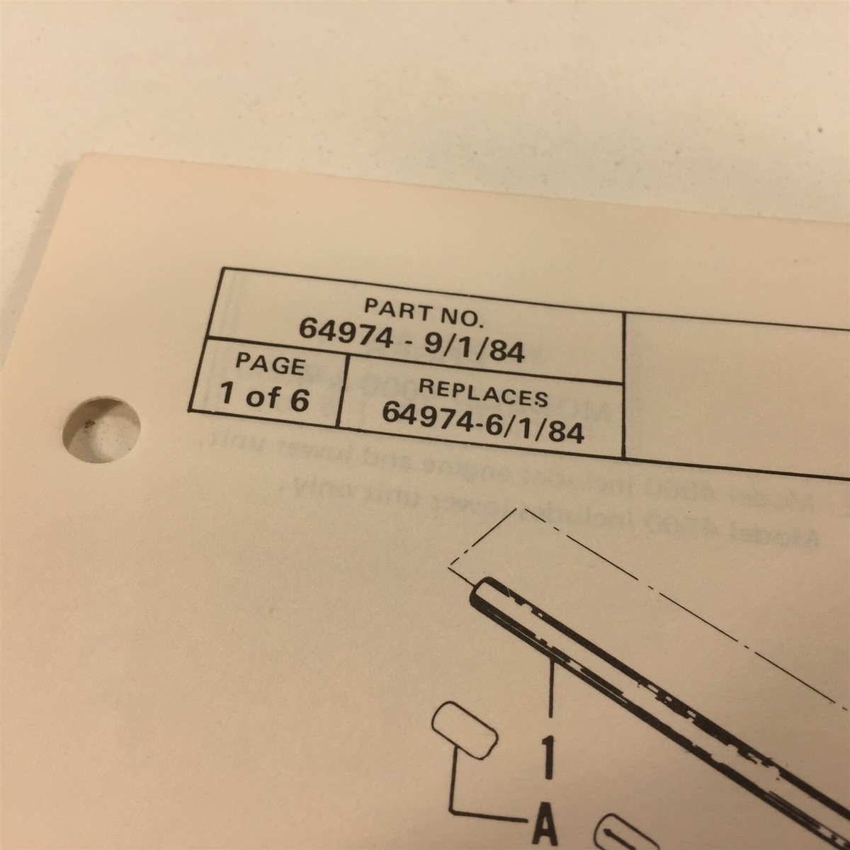 1984 Weed Eater Model 4000 4500 Edger Parts List 64974 | eBay