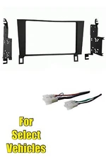 Double Din Car Radio Install Dash Trim Wire Kit Combo for 1990-1994 Lexus LS400