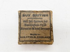 VINTAGE  SET OF CUTTERS HUNTINGTON TYPE ABRASIVE WHEEL DRESSER ORIGINAL BOX