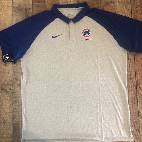 New Nike Chicago Cubs Dri Fit Polo 