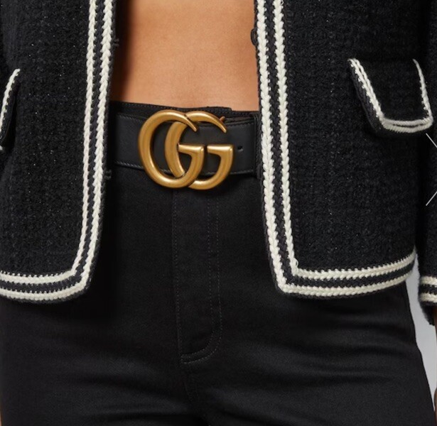 ベルト Gucci Gg Marmont 2015 Re-Edition Wide Belt 2015 Re-Edition wide leather belt in black - Gucci | Mytheresa