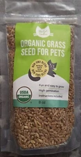 The Cat Ladies 100% Organic Cat Pet Grass Seed (Non GMO) - 8 oz