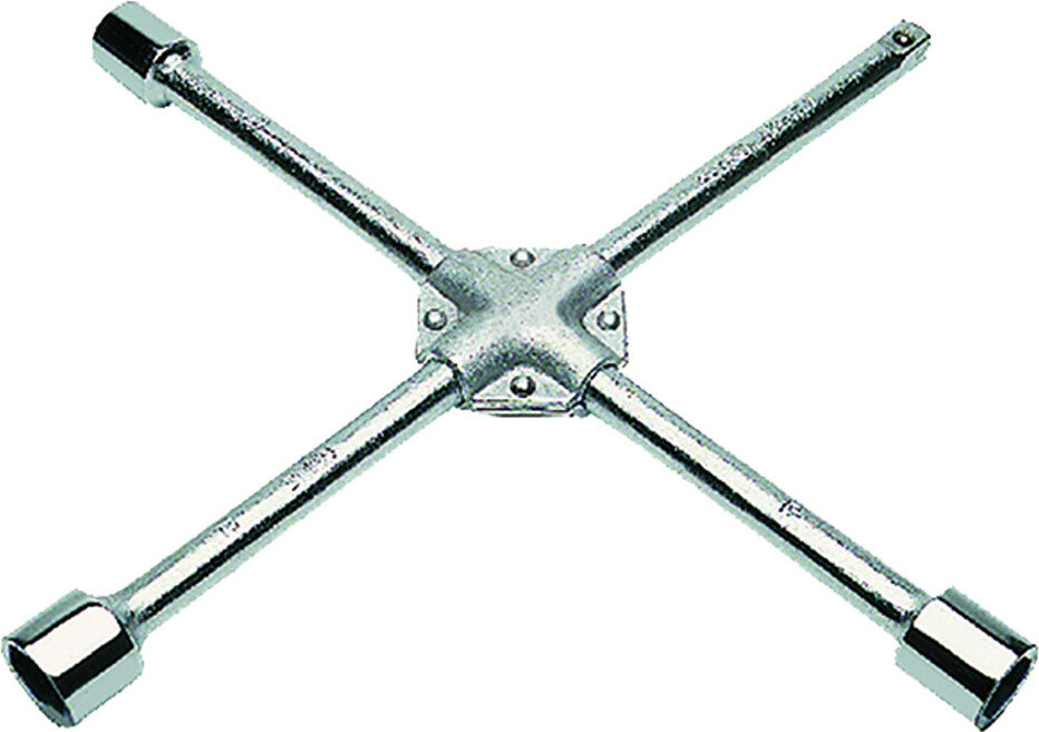 Topex 37D313 Chiave dadi ruote auto a X mm 17-19-22 attacco 1/2