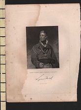 c1850 ANTIQUE PRINT ~ THOMAS GRAHAM BARON LYNEDOCH