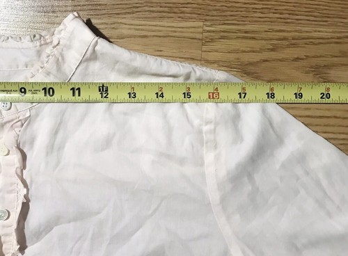 J. Crew Pink Popover 1/2 Button Up Dress Shirt All Cotton Knit Ruffle Accent L - Picture 7 of 11