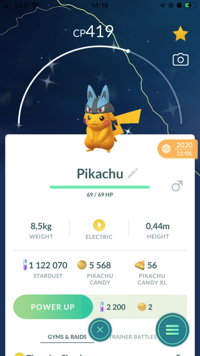 Shiny Pikachu (lucario) 