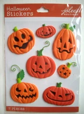 Funny Pumpkins dimensional Halloween stickers UNOPEN