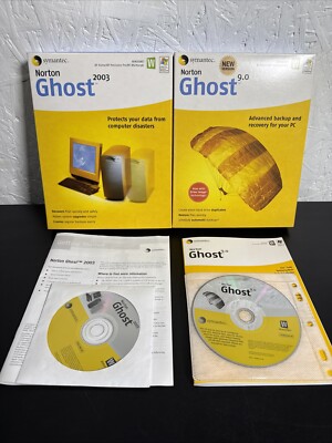 Symantec Norton Ghost 2003 & 9.0 für Windows PC Software Utility Vintage EX++