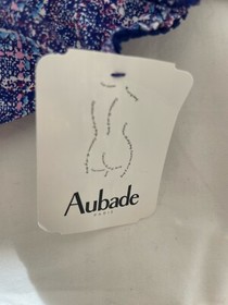 Aubade Bahia Half Cup Purple Embroidered Bra 36C