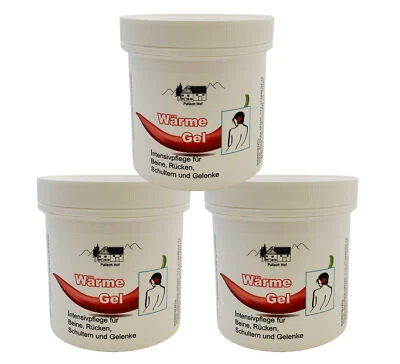 STOLZ 3x 250ml Wärme Gel vom Pullach Hof Wärmegel, Wärmebalsam, Wärmesalbe, Wärmecreme