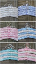 Vintage Set Of 5 Satin Padded Clothes Hangers New in Original Package