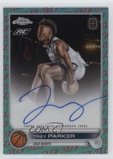 2022-23 Chrome OTE Overtime Elite Aqua & Red Refractor /99 Trey Parker Auto b6y