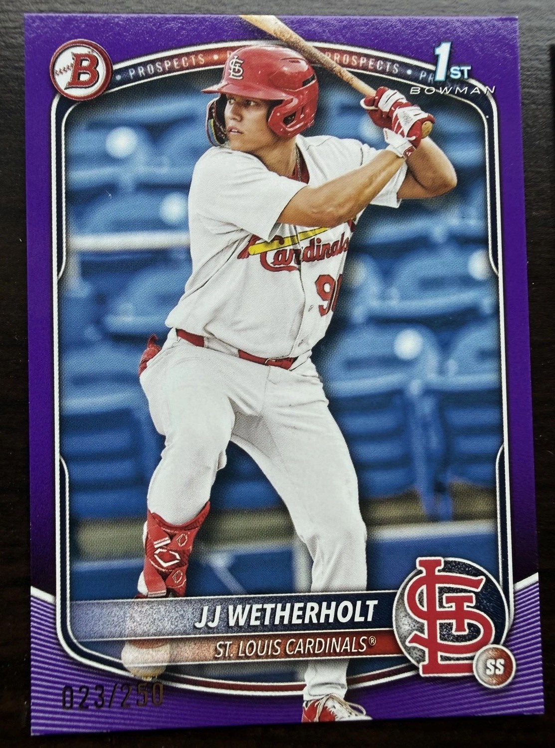 2025 Bowman - Prospects JJ Wetherholt #BP-22 Purple /250 (RC)