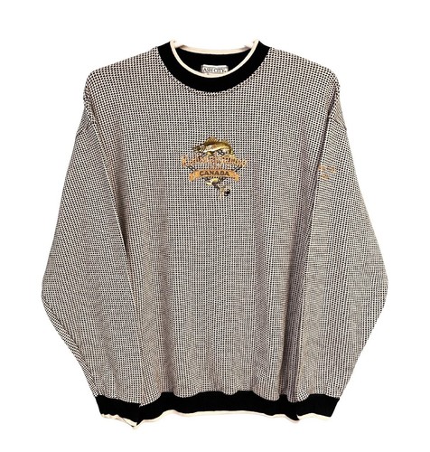 Vintage 90s Kabinakagami Canada Walleye Fish Embroidered Sweatshirt XL Outdoors