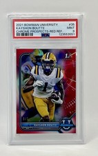 2021 Bowman University Chrome Prospects Red Refractor Kayshon Boutte /5 RC PSA 9