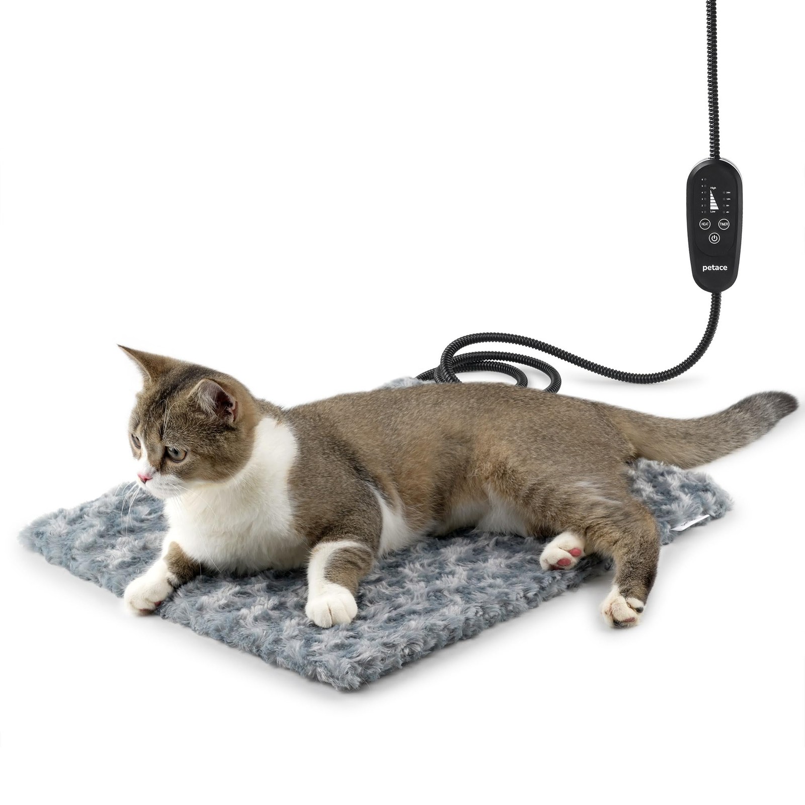 Adjustable Temperature Heated Cat Bed & Dog Heating Pad with