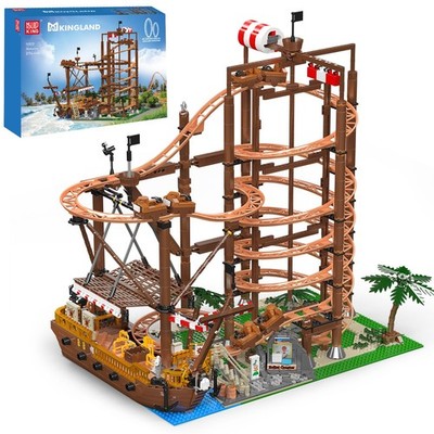 11013 Roller Coaster Amusement Park Building Set, Fairground Theme Park Building