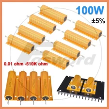 100W Resistor Metal Wirewound Range Aluminium Power Resistors 0.01 ohm -620K ohm