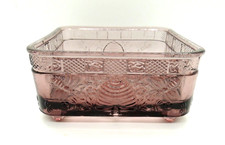 VTG Indiana Glass Amethyst Purple Tiara Honey Bee Box Candy Dish BOTTOM ONLYRead