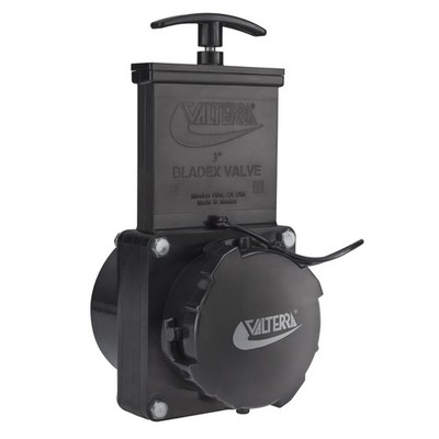 Valterra 3'' Stainless Steel RV Waste Dump Gate Valve w/Cap (1) 3 inch, Black 