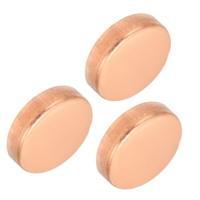 3Pack 1-1/2 Inch ID Copper Pipe End Cap Copper Fitting Cap Sweat Plug Connection