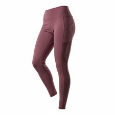 Women  s Size L Mauve Leggings Pockets Mashed Side Panels