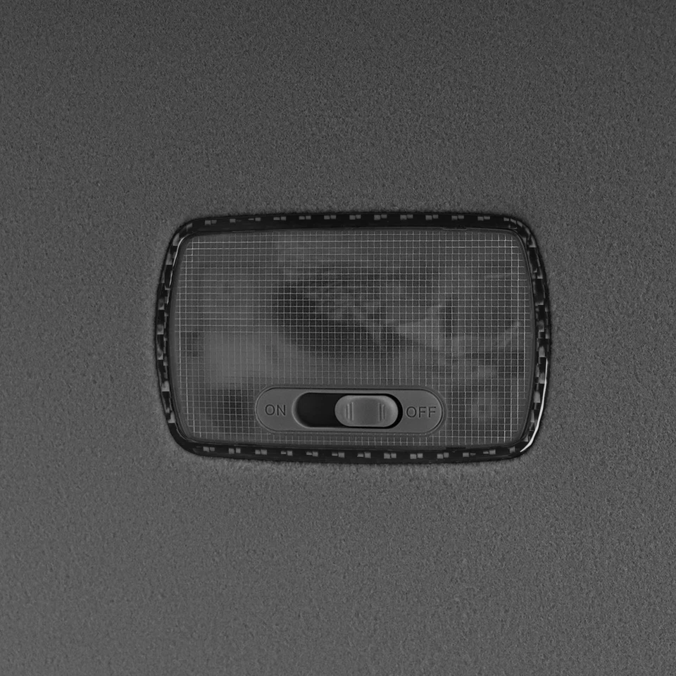 Cubierta de luz de lectura de techo trasero de fibra de carbono real para Honda Fit Jazz 2014-20 Foto 3 de 4