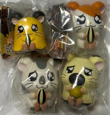 Hamtaro machiboke Complete Set 4 Capsule Toy Gacha Hamster JAPAN