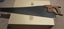 Henry Disston & Sons 26" Blade Hand Saw, Wooden Handle, Etched USA