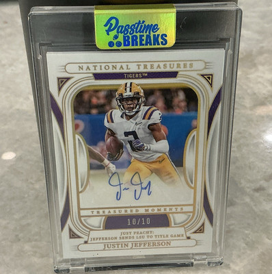 Panini NT Collegiate 2025 Justin Jefferson LSU Auto RC 10/10 TMS-JJN