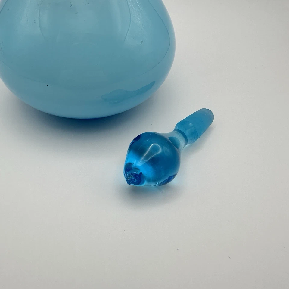 De colección Raro Difícil de Encontrar Empoli Estuche Mini Genio Botella Perfume Boudoir Azul Claro Foto 4 de 4