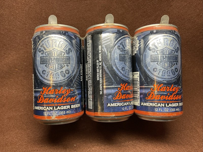 Vintage Harley Davidson 6 Pack Collectible Beer Can Sturgis 1996