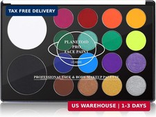 Face Body Paint, Water Activated SFX Makeup Palette - Extra Large White Blac
