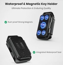 Upgraded Magnetic Key Box, Magnetic Key Holder Under Car, Hide a Key Magnetic...
