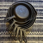 Vintage Griswold Matched 6Pc Large Logo 3,5,6,7,8,9 Cast Iron Skillet Set - Flat