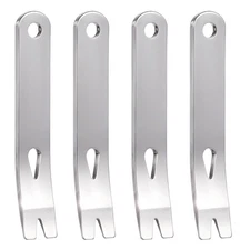 4 Pcs Mini Pry Bar, Pocket Stainless Steel Pocket Crank Crowbar Small Prybar EDC