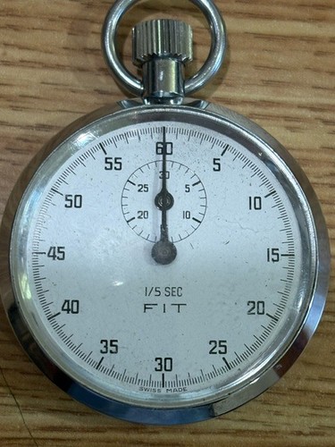 FIT Swiss Vintage Stop Watch MADE IN SWITZERLAND Base Metal Nice Working Cond.