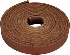 (TM) Genuine Leather Strap Leather Strip 1/2 Inch Wide and 72 Inches Long, Brown