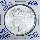 1922 BU UNCIRCULATED SILVER PEACE DOLLAR AUTHENTIC U.S. MINT FREE SHIPPING 7051