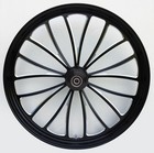 Black Manhattan 23 x 3.5 Billet Front Wheel Rim Harley Touring Softail Chopper