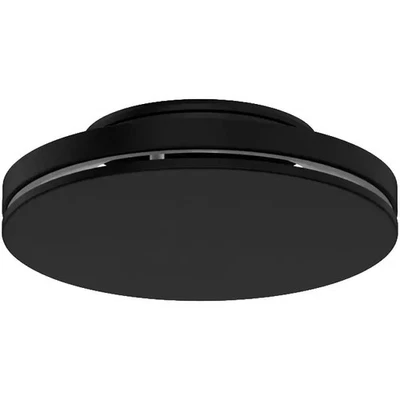 Diffuseur plafonnier en acier avec sortie ronde - 200 mm - RAL 9005 - Photo 1/2