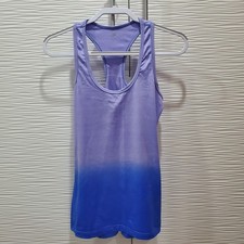 NWT Lavender Royal Blue Ombré Workout Tank Top Size S/M Active Yoga Pilates Girl
