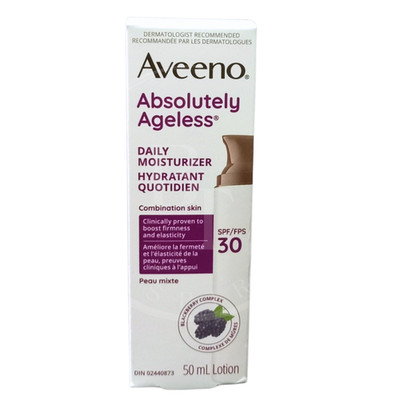 NEW! Aveeno Absolutely Ageless Daily Moisturizer SPF 30 Exp: 2027+ NO TARIFF